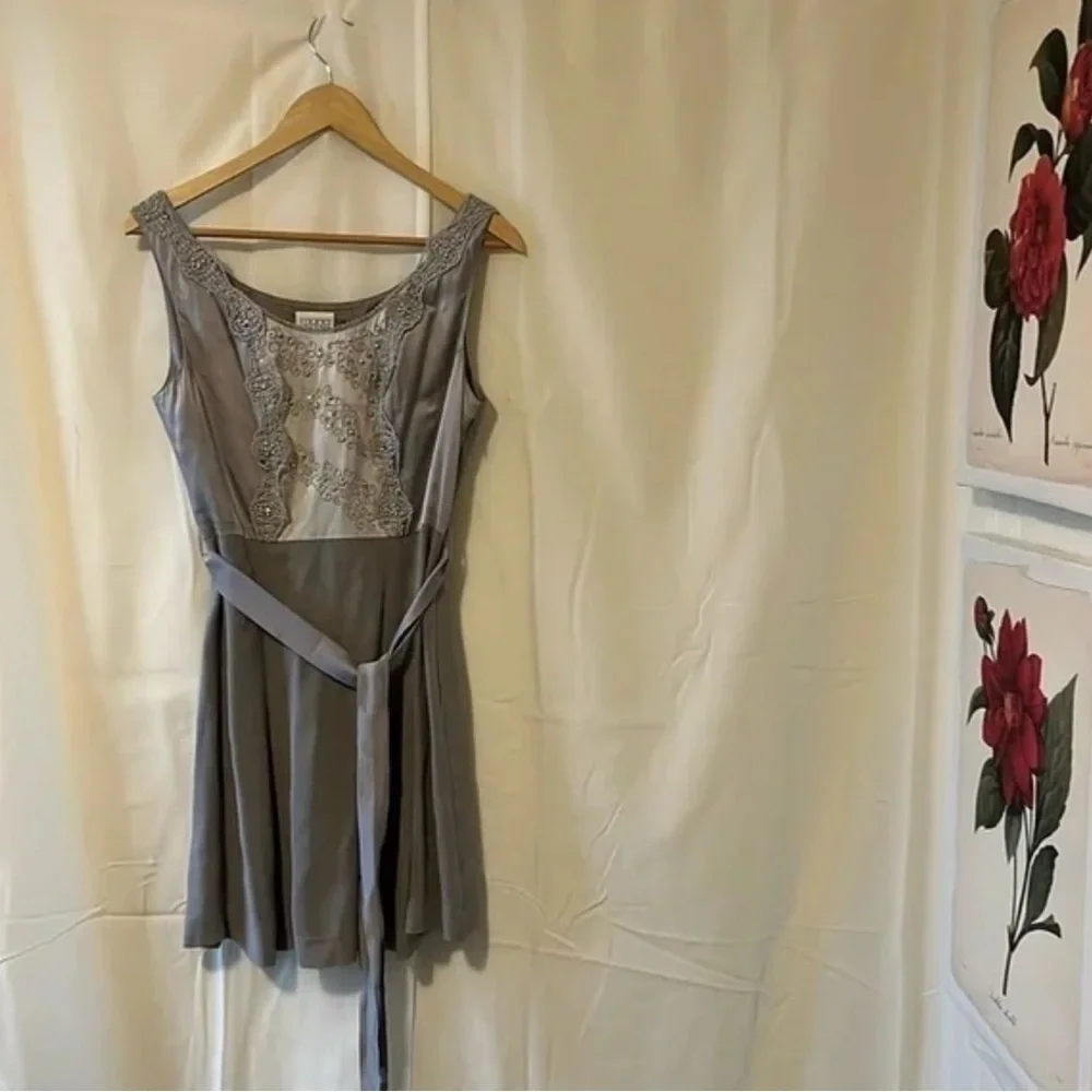 Maria Grazia Severi Sleeveless Grey Dress with Side Zippers a294